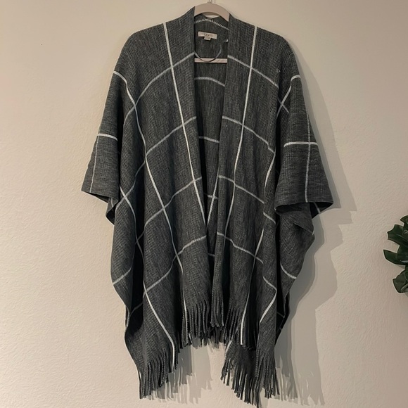 Loft Checkered Wrap Sweater - Picture 1 of 4